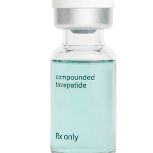 Compounded Tirzepatide injection vial — a once-weekly dual GIP/GLP-1 prescription treatment for weight management