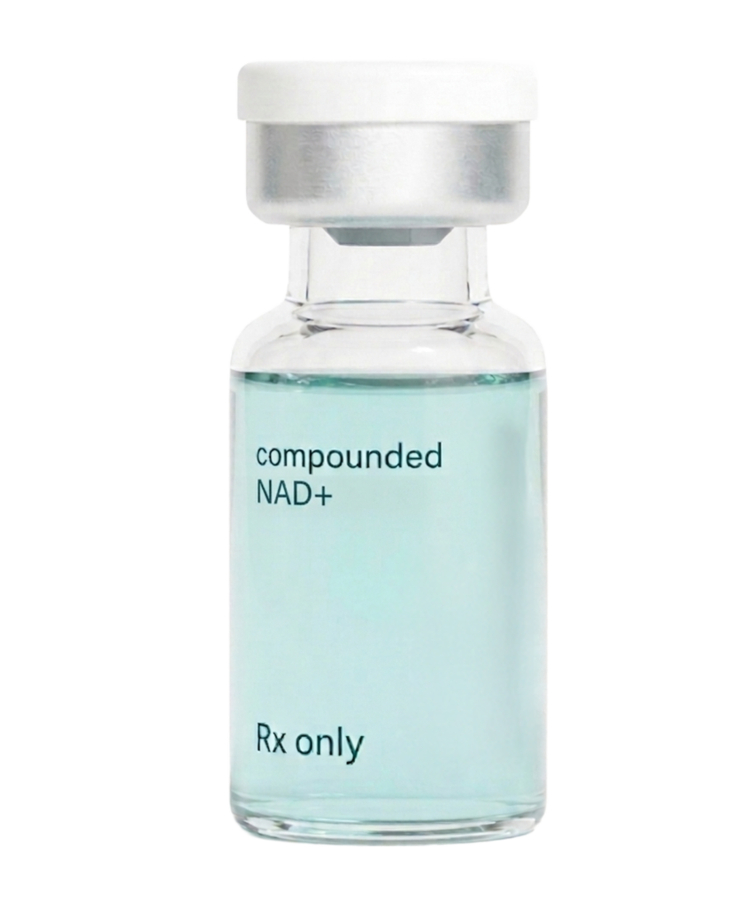 Compounded NAD+ vial — a coenzyme used in cellular metabolism and energy production